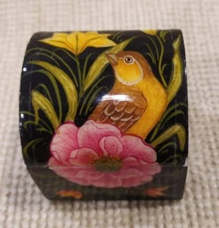 Iranian Hand Painted Camel Bone Box