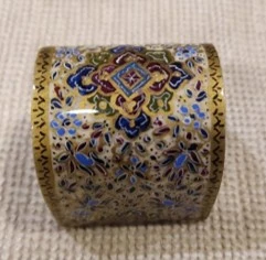 Iranian hand painted camel bone box