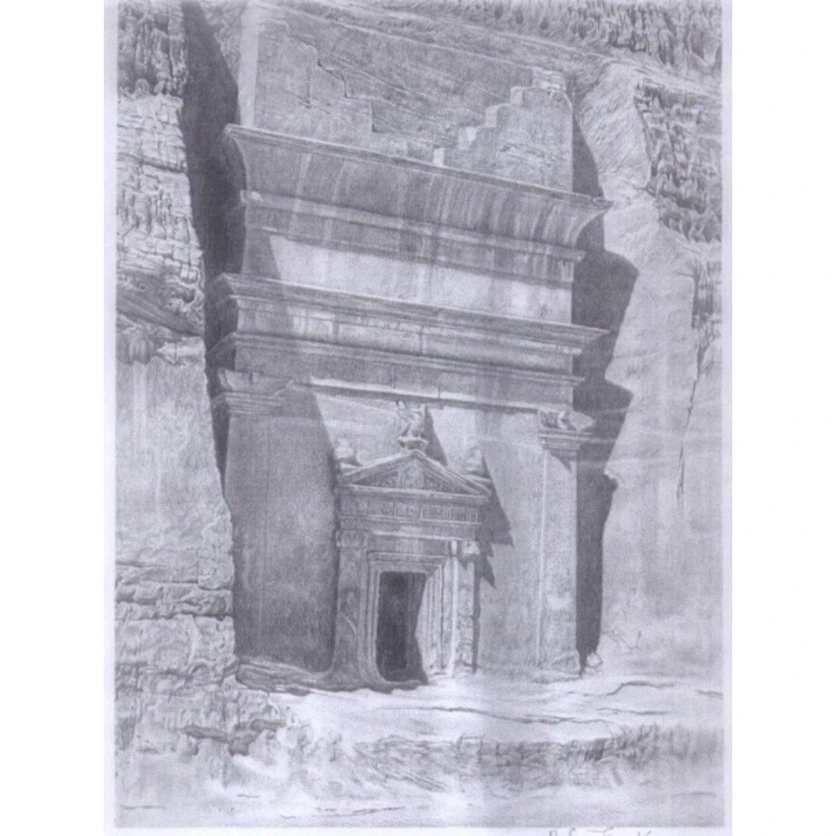 Lot of 4 Limited Edition Numbered Lithographs - Mada'in Saleh