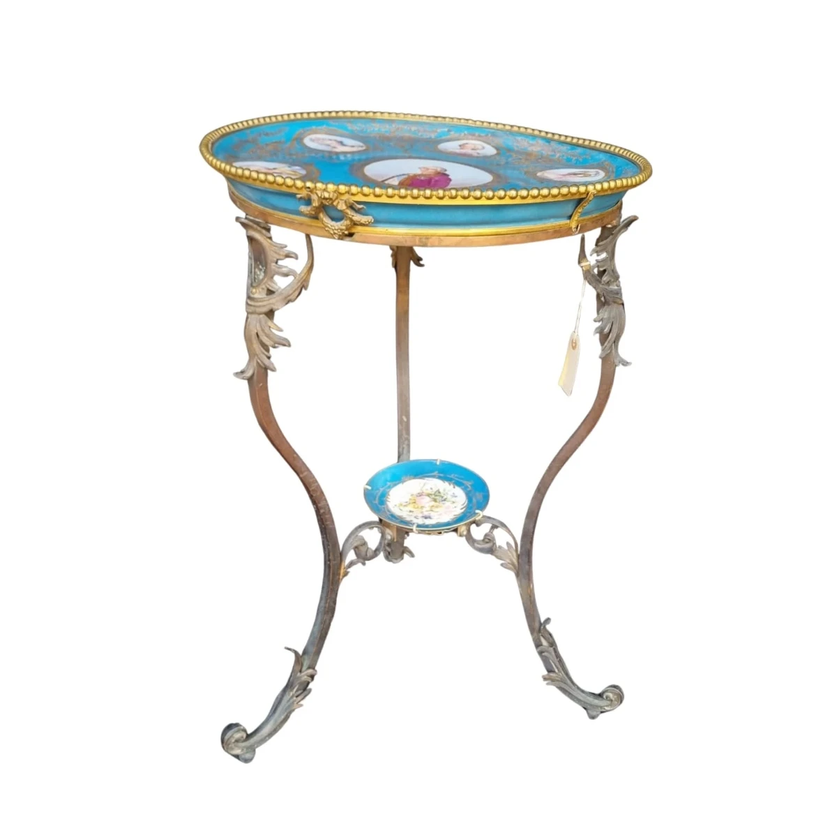 Louis XVI Style Porcelain and Gilt Bronze Table