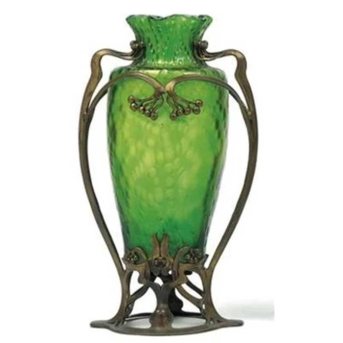 A Gilded Metal Mounted Vase