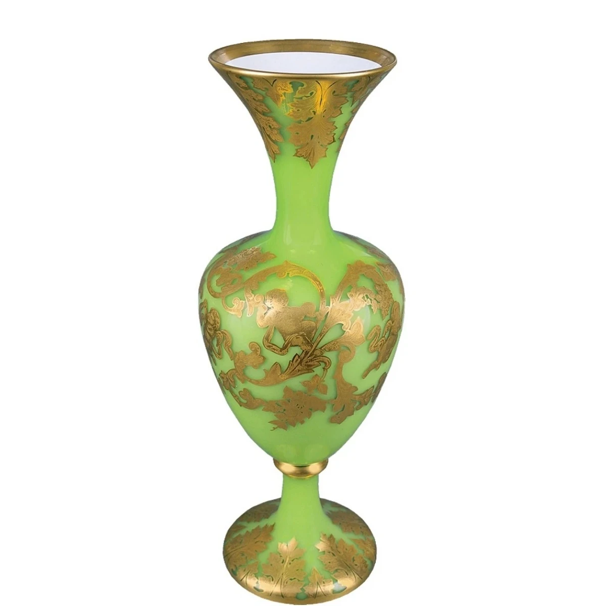 Rare Green Opaline Vase