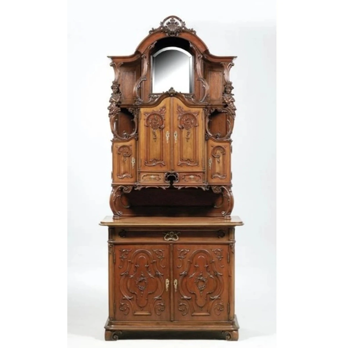 Tall Revival style cabinet