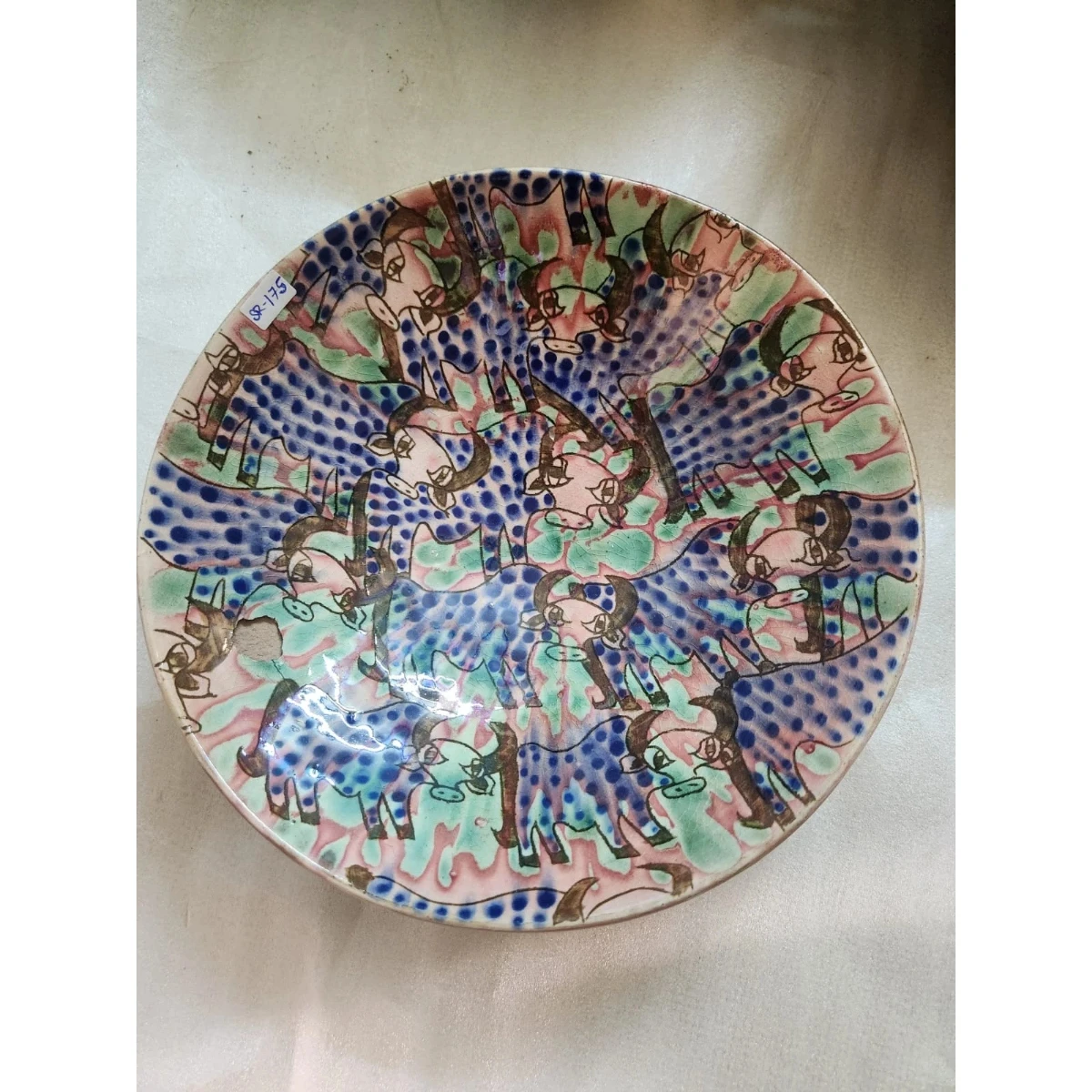 Polychrome Ceramic plate