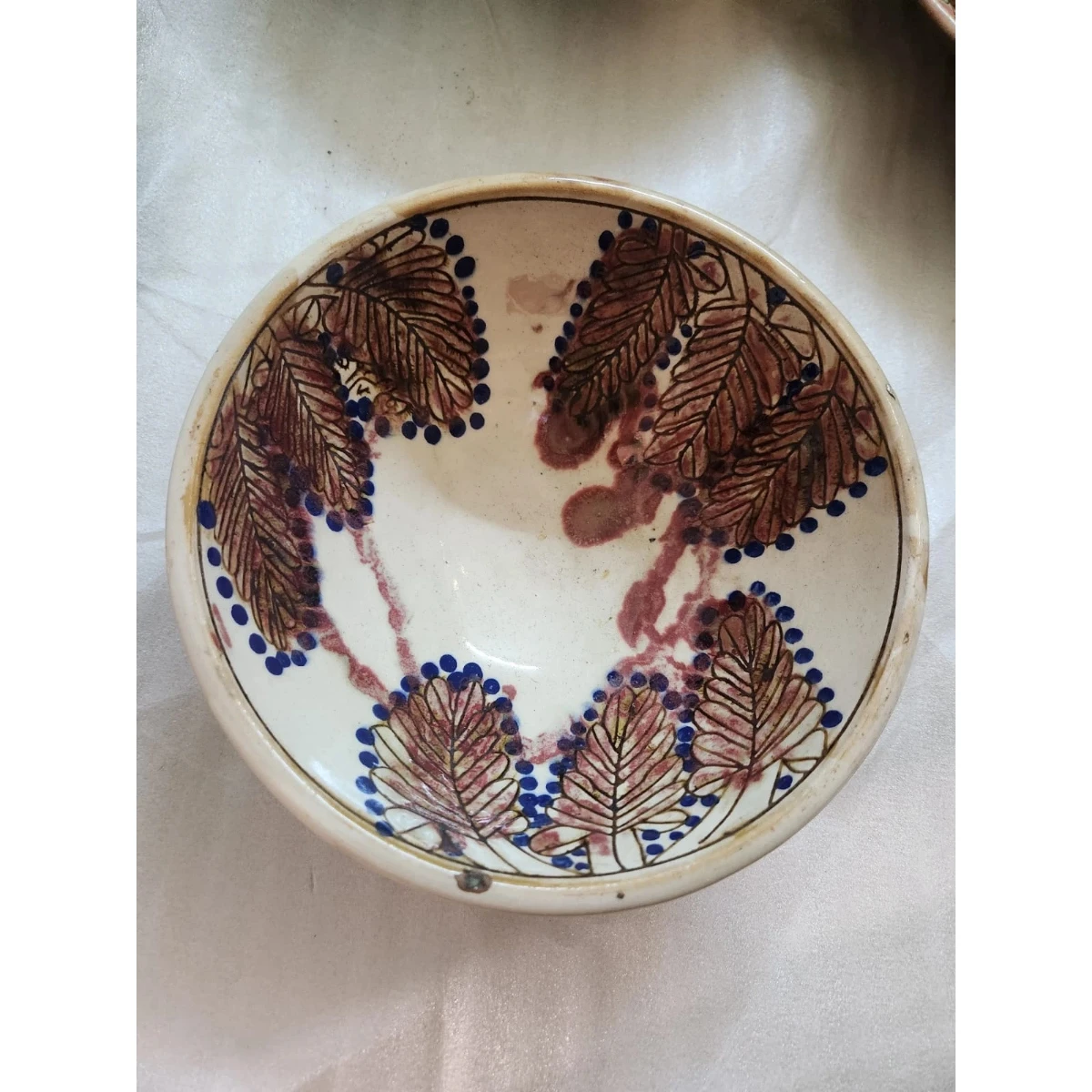 Ceramic plate decorated