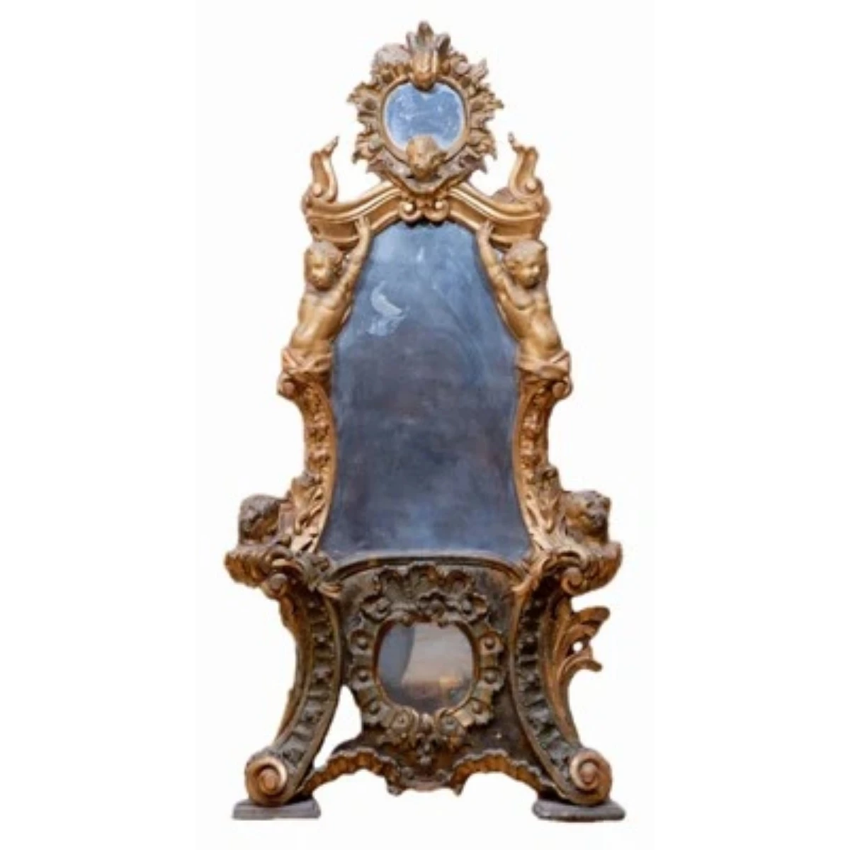 Baroque style gilt wood mirror