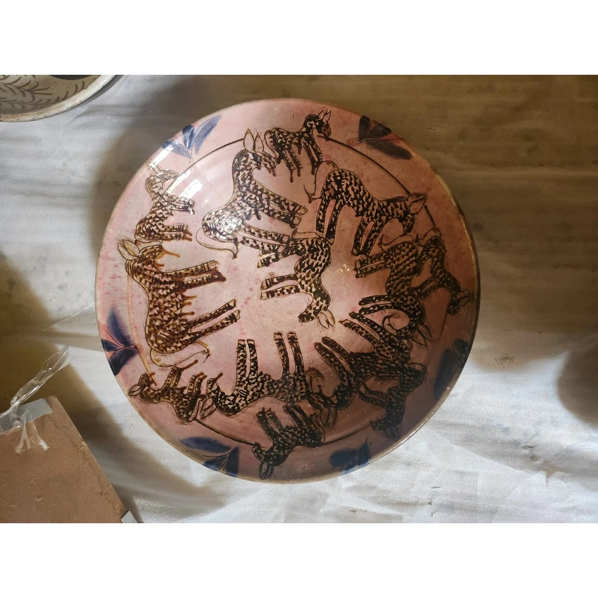 Lusterware ceramic plate