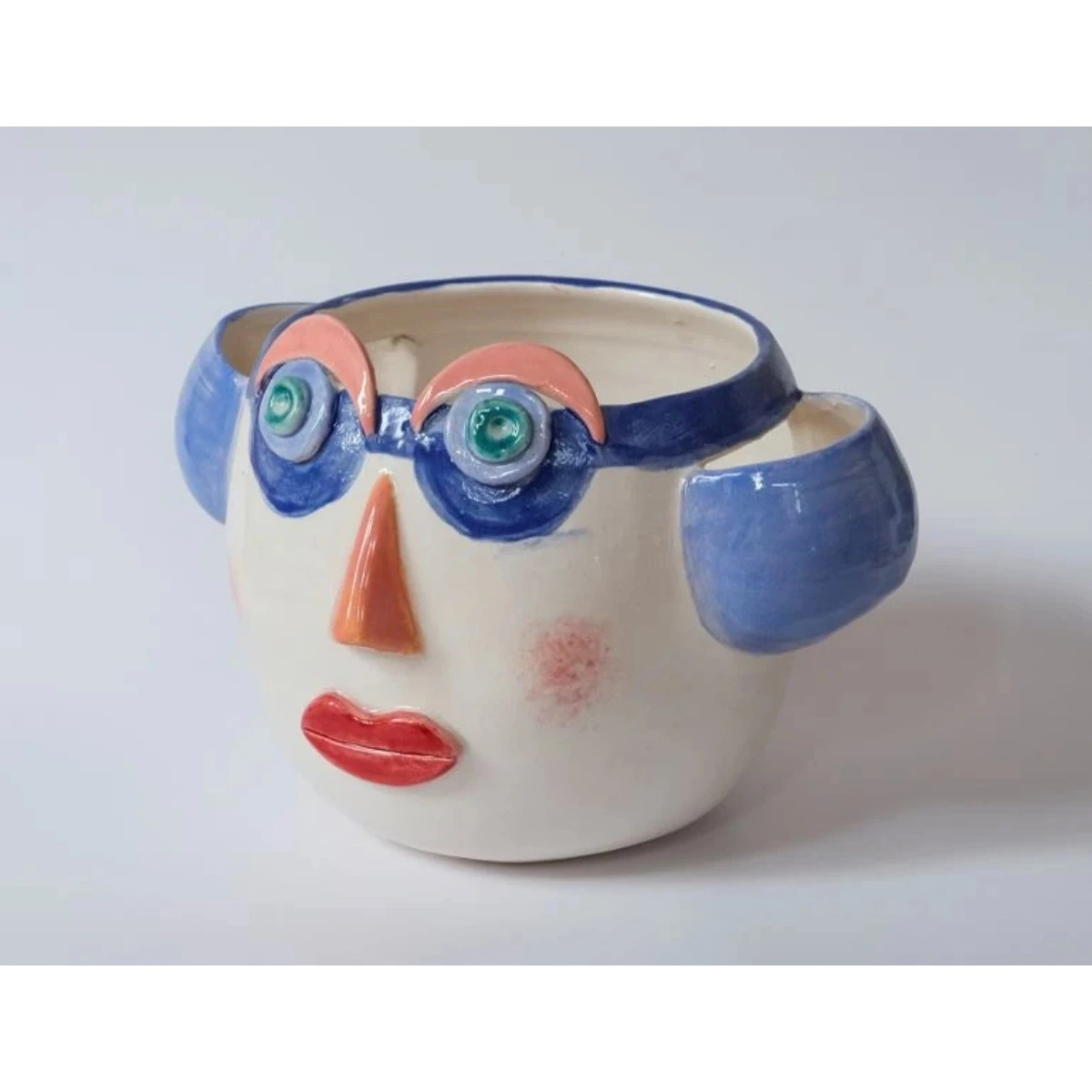 Polychrome Clown Face Planter