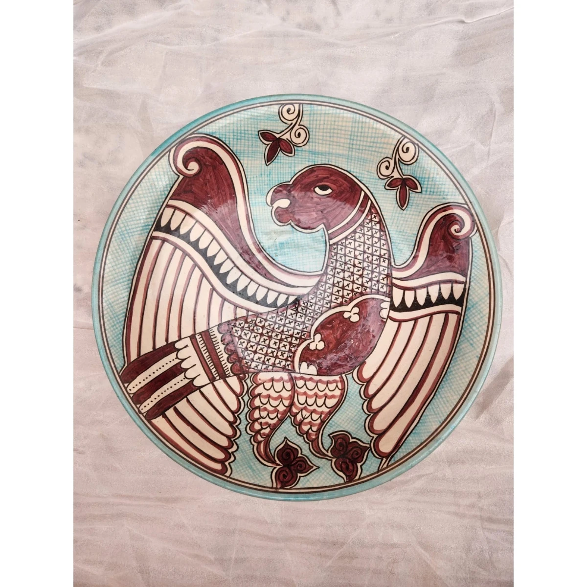 multi-colored ceramic plate