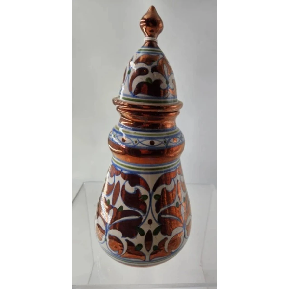 Copper polychrome jar