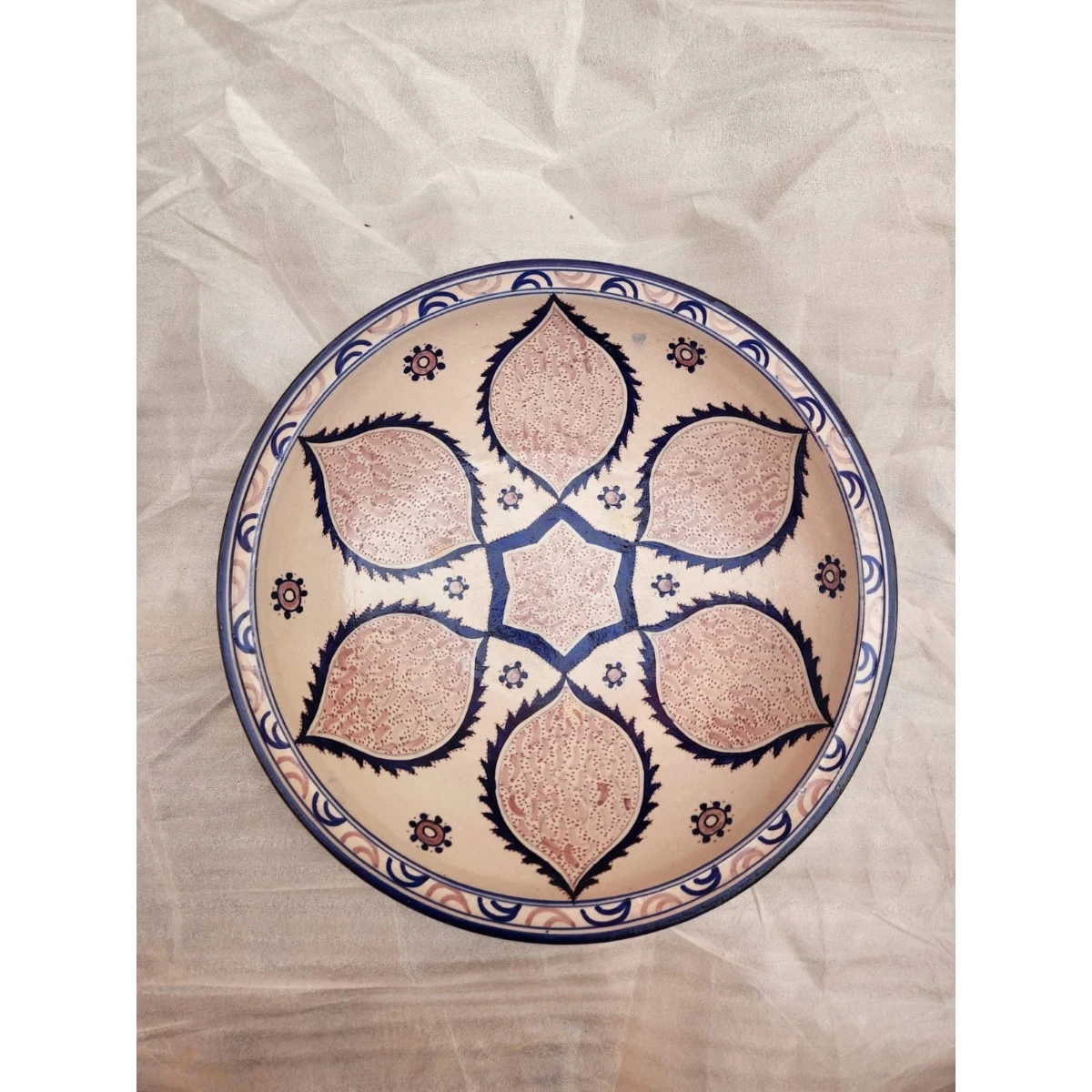 Beautiful multi-lobed ceramic dish (pair)