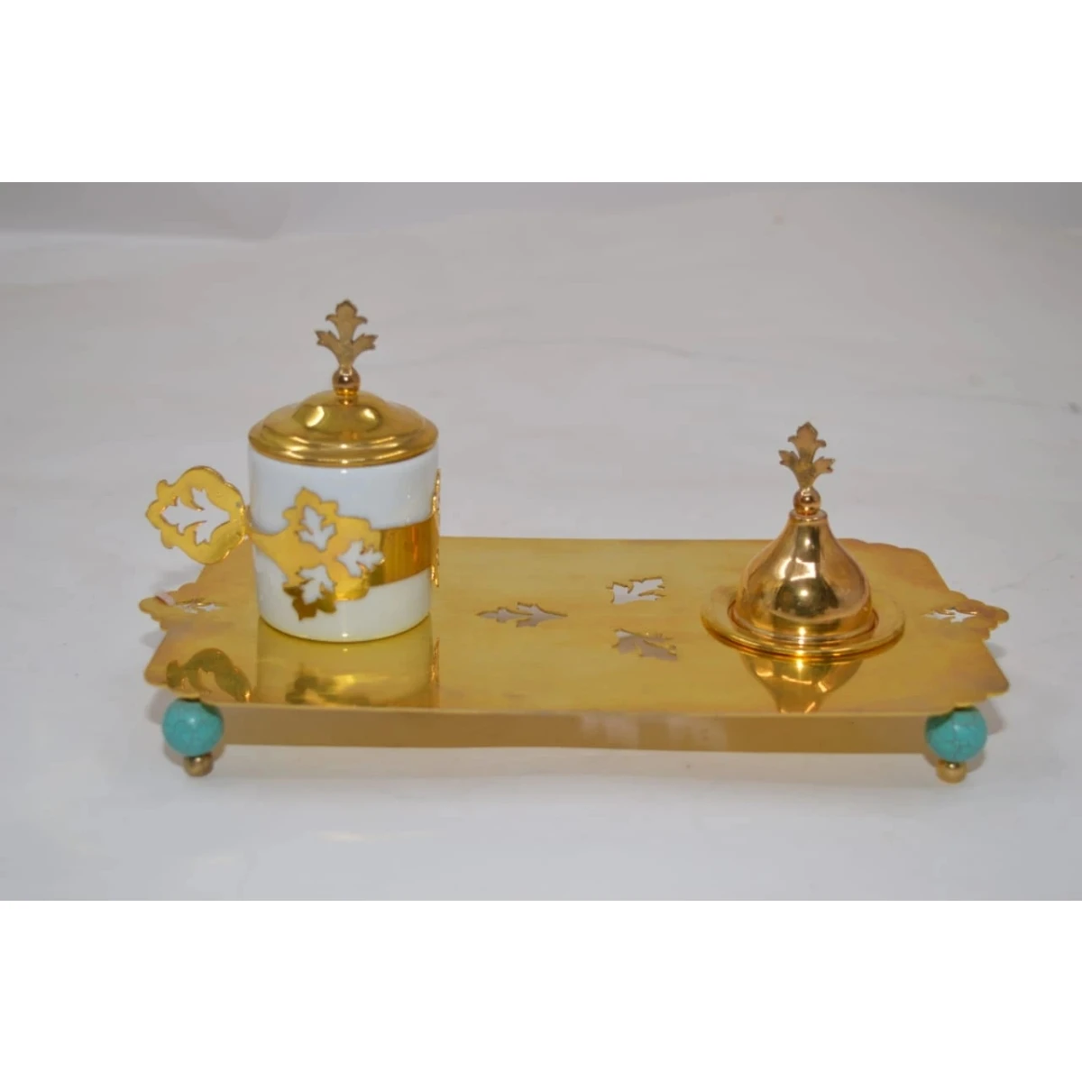 Gold plated Coffee Cup with a Candy Dish