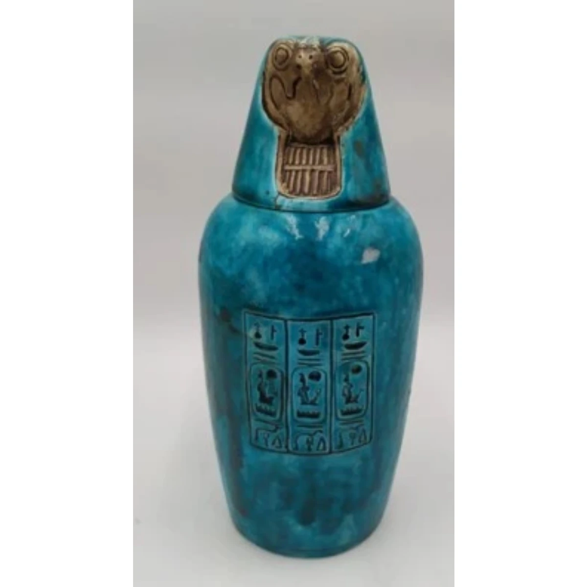Set of 4 Contemporary Pharaonic Ceramic Urnes