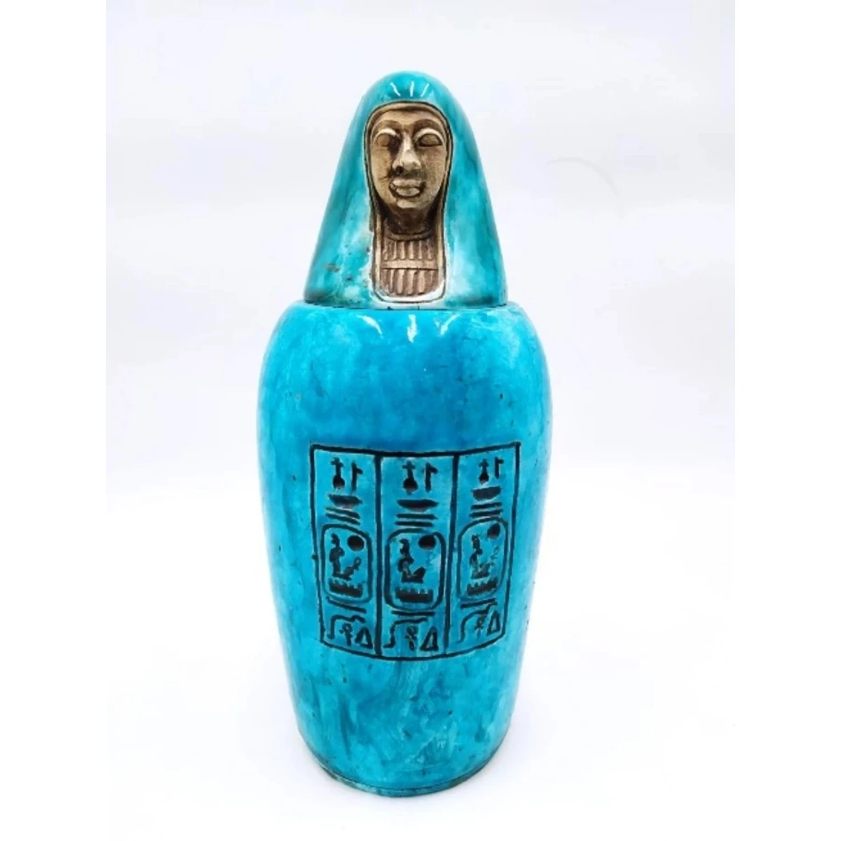 Set of 4 Contemporary Pharaonic Ceramic Urnes