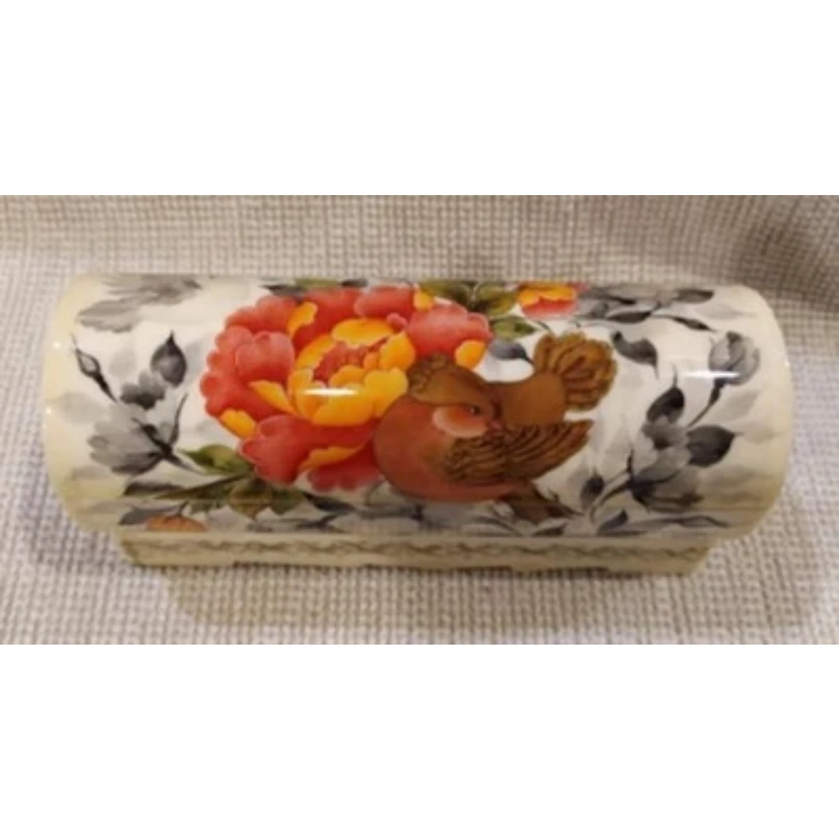 Iranian hand painted camel bone box