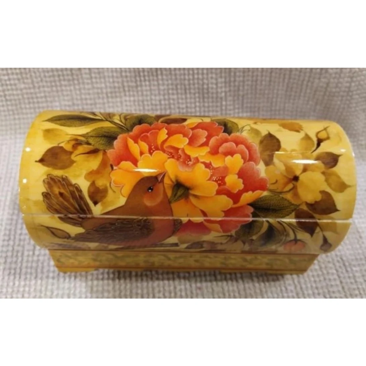 Iranian hand painted camel bone box