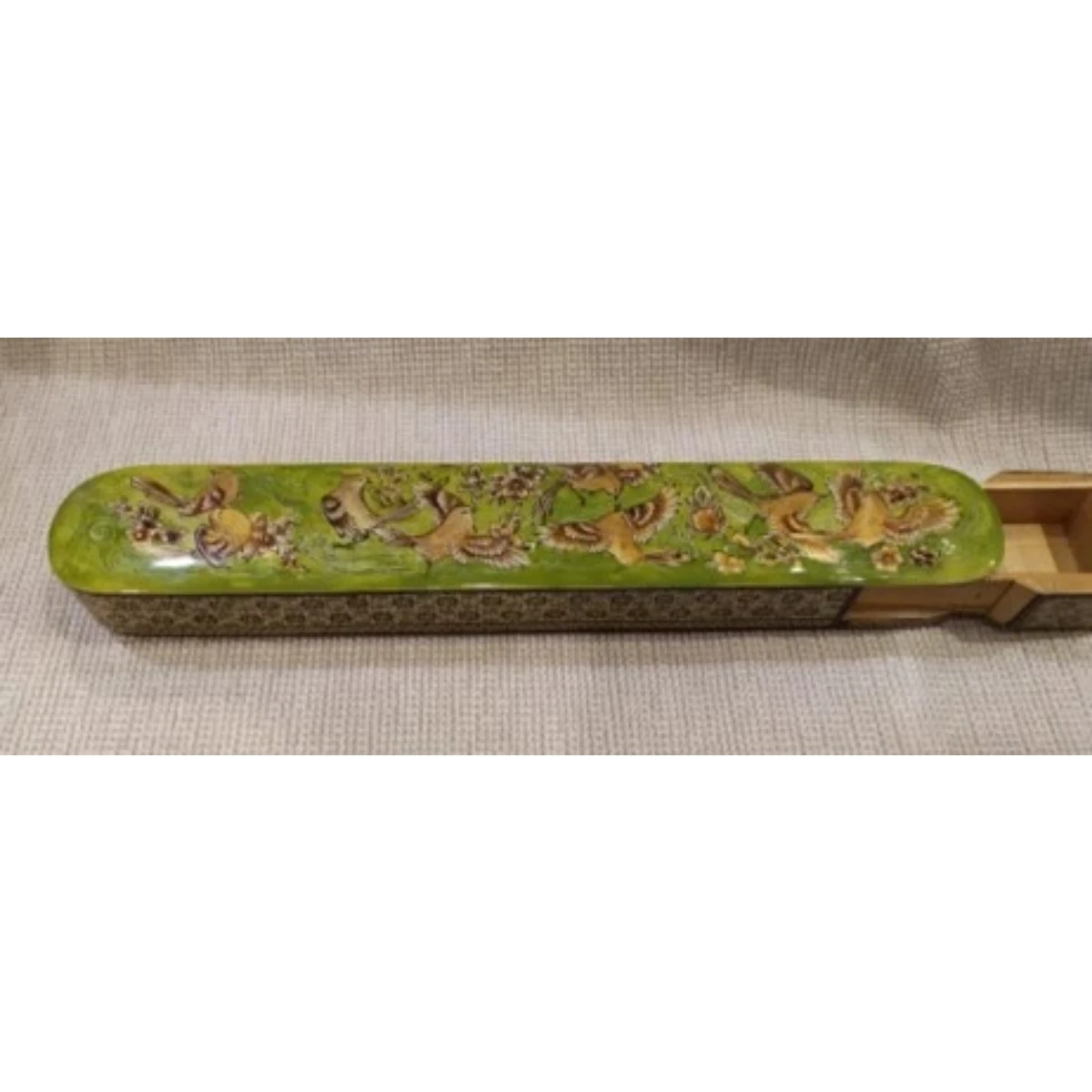 Iranian hand painted camel bone box