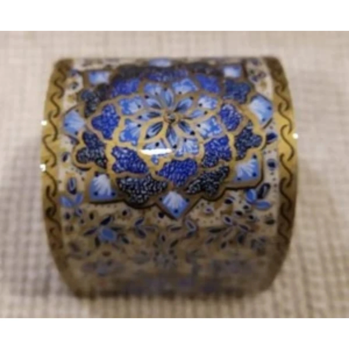 Iranian hand painted camel bone box