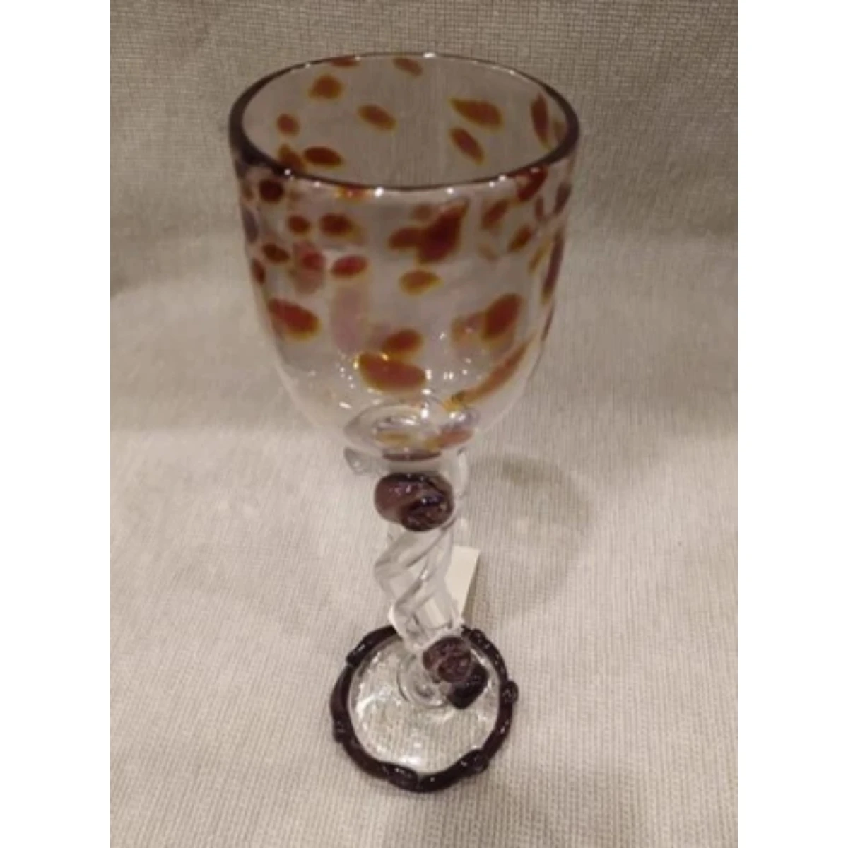 Contemporary decorated Glass Goblet